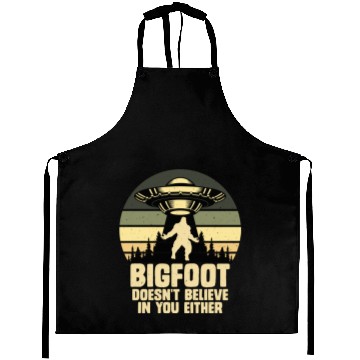 Discover UFO-Bigfoot Yeti Sasquatch Aprons