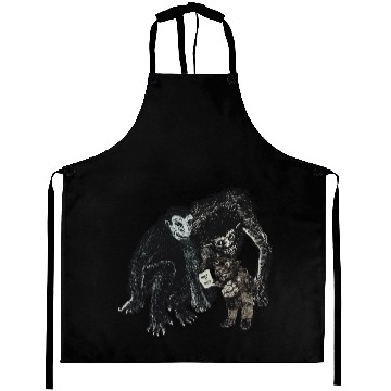 Discover Surreal Monster Art – Dark Humor What It Says Desi Aprons