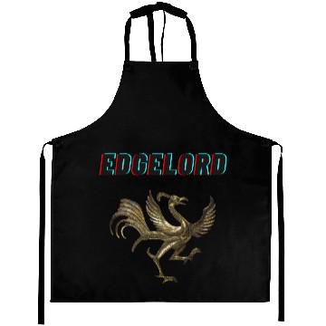 Discover Edgelord Glitch Design – Bold Internet Meme Art wi Aprons