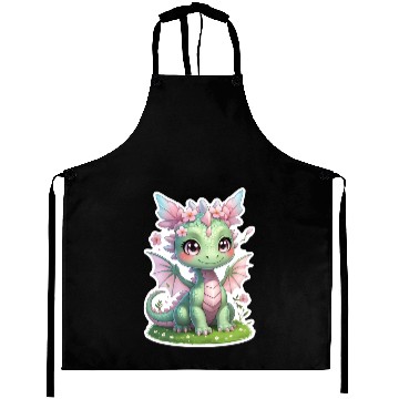 Discover cute dragon (spring) Aprons