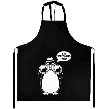 Discover Sarcasm Penguin I'm Watching You Humor Aprons