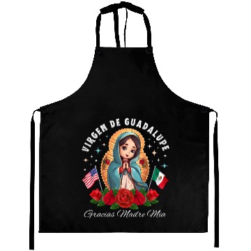 Discover Our Lady of Guadalupe Gracias Madre Mia Mexico Aprons