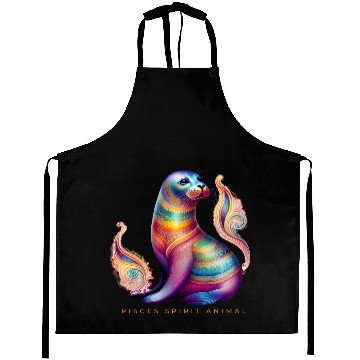 Discover Pisces Spirit Animal Seal Alebrije Female Aprons