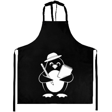 Discover Penguin Journalist Reporter With Notebook Aprons
