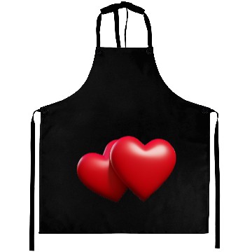 Discover love red hearts Aprons