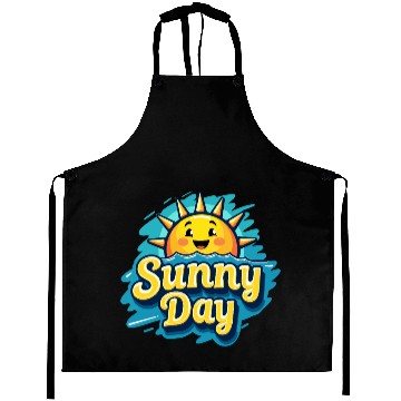 Discover Sunny Day Sun Summer Vacation Aprons