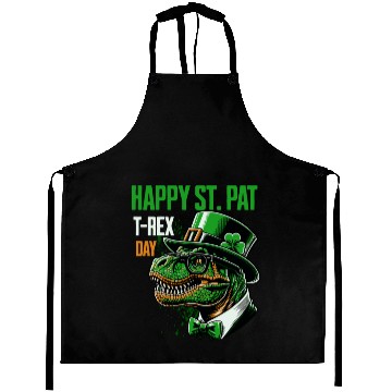 Discover Funny T-Rex St.Patrick's Day Irish Celebration Aprons