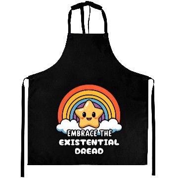 Discover Embrace The Existential Dread Rainbow Star Aprons