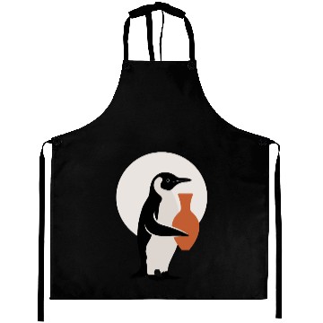 Discover Penguin Embrace Pottery Magic Scene Aprons