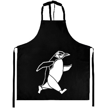 Discover Running Jogging Penguin Geometry Art Aprons
