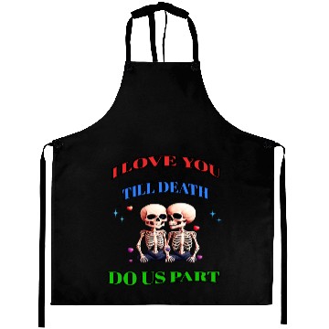 Discover I LOVE YOU TILL DEATH DO US PART Aprons