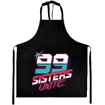 Discover 99 Sisters Unite Bold Retro Sports Aprons