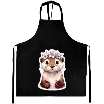 Discover Otter with flowers Aprons