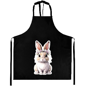 Discover rabbit with flower Aprons