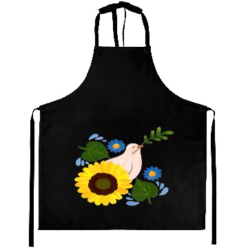 Discover Peaceful Bloom - Dove and Sunflower Harmony Aprons