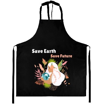 Discover Save Earth Save Future Aprons