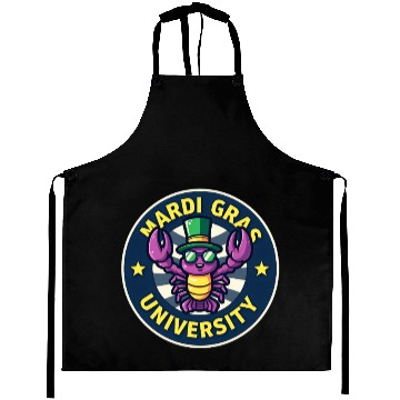 Discover Mardi Gras University Crawfish Men's Mardi Gras Aprons