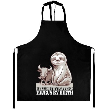 Discover Bullish By Nature Taurus Zodiac Sloth Aprons