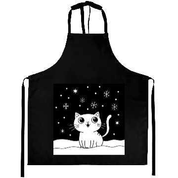 Discover Black and white illustration cute Aprons
