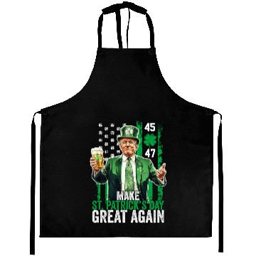 Discover Make St Patricks Day Great Again Funny Trump Aprons