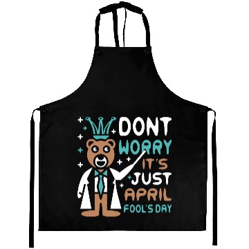Discover Funny Teacher Bear Celebrate April Fools Day Aprons