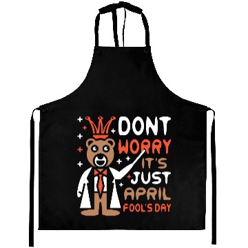 Discover Funny Teacher Bear Celebrate April Fools Day Aprons