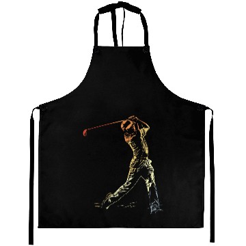 Discover Golfer Graphic Vintage Aprons