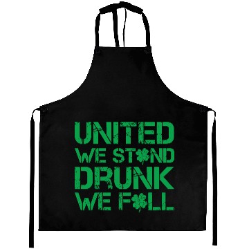 Discover United We Stand Drunk We Fall Green Aprons