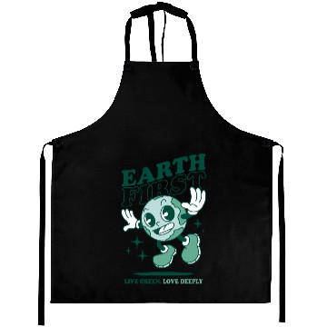 Discover Earth First Retro Cartoon Aprons