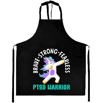 Discover Brave Strong Fearless PTSD Awareness Aprons