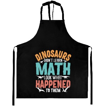 Discover Funny Dinosaur Math Teacher Aprons