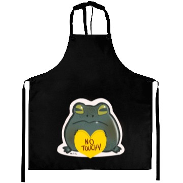 Discover NO Touchy! Grumpy toad. Aprons