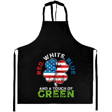 Discover Red White Blue and a Touch of Green Irish USA Aprons