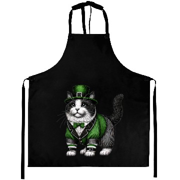 Discover Lucky Cat in Green - St. Patrick’s Day Aprons