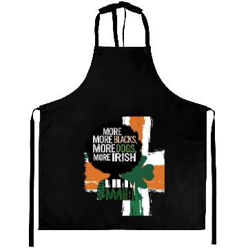 Discover More Blacks More Irish Ireland Flag Anti Racism Aprons