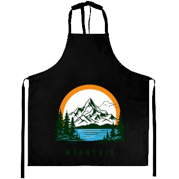 Discover Mountain Forest Sea Iconic View Aprons