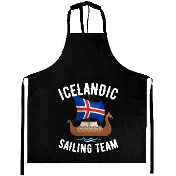 Discover Icelandic Sailing Team Funny Viking Aprons