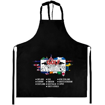Discover Golf Around The World Golfing Lover Travel Golfer Aprons
