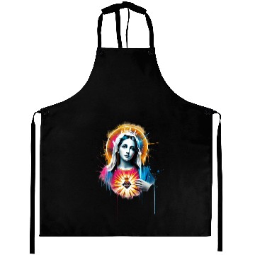 Discover Our Lady Street Art Style Aprons