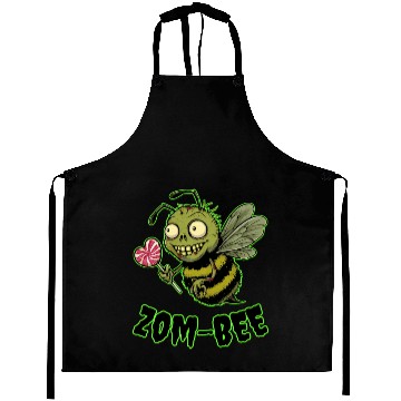 Discover Zom-BEE Funny Punny Zombie Bee Aprons