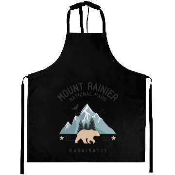 Discover Mount Rainier National Park Est. 1889 Washington Aprons