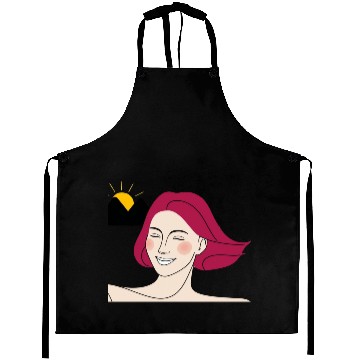 Discover Happy Woman's Face Aprons