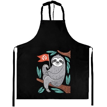 Discover Environmentalist Sloth Embracing Earth Stewardship Aprons