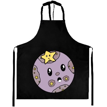 Discover Surprised Purple Moon Aprons