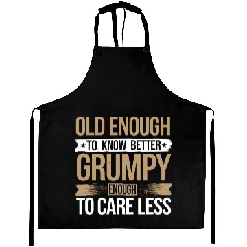 Discover Grumpy Old Man Aprons