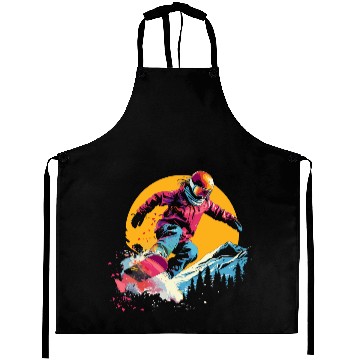 Discover Snowboarder Synthwave Aprons