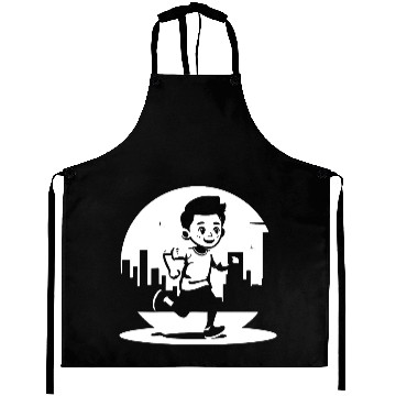 Discover Running Boy Aprons