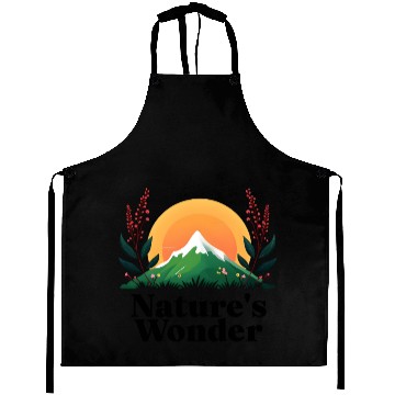 Discover Natures Wonder - Outdoors Hiking - Mountain Sunset Aprons