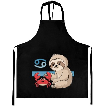 Discover Cancer Zodiac Sloth with Adorable Crab Aprons