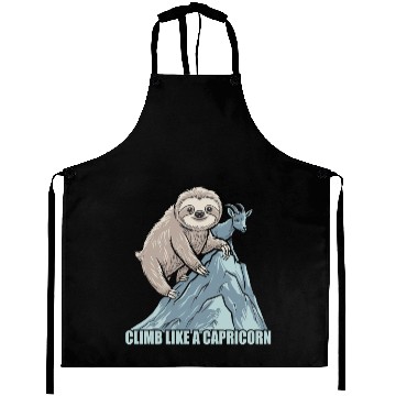 Discover Climb Like A Capricorn Zodiac Sloth Adventure Aprons